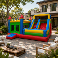 Château gonflable commercial pour enfants, maison gonflable pour fêtes, combo de saut et toboggan pour l'extérieur