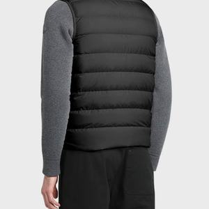 Gilet sans manches matelassé personnalisé en duvet de canard, col montant, fermeture éclair, pour homme - Product Image 6