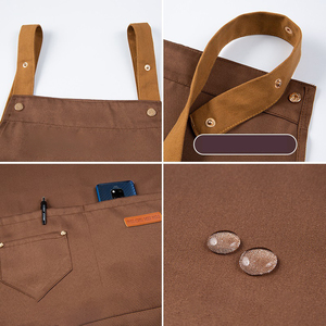 Delantales de Cocina Personalizados con Logotipo K401 para <span class=keywords><strong>Mujer</strong></span> y Hombre, Delantal de Trabajo para Chef, Restaurante, Bar, Tienda, Cafetería, Salón de Belleza, Estudio de Uñas, Uniforme - Product Image 4