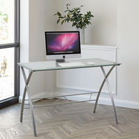 Table d'étude en verre convertible et extensible de bureau d'ordinateur acrylique moderne Offres Spéciales pour le bureau à domicile nouvelle caractéristique de support