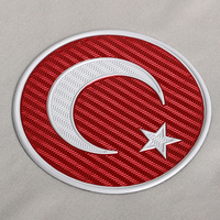 Patch thermocollant en TPU en forme de fleur 3D avec lettres anglaises imprimées pour vêtements d'équipe de football, chapeaux et maillots