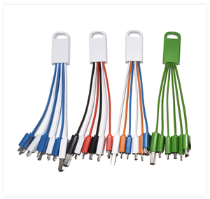 Regalo promocional <span class=keywords><strong>Entrada</strong></span> de 2 vías Cable de carga 4 en 1 Cable <span class=keywords><strong>Usb</strong></span> todo en uno con impresión de logotipo Llavero de cable <span class=keywords><strong>Usb</strong></span> para todos los teléfonos - Product Image 3
