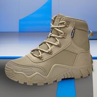 Bottes pour hommes grande taille, au-dessus du genou, tailles 39-47, style militaire, en cuir de vachette et velours Oxford