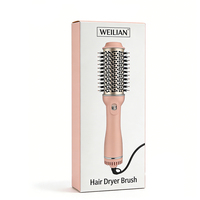 Brosse coiffante professionnelle 3-en-1 à air chaud, ionique et céramique, sèche-cheveux et volumateur en une seule étape pour un brushing de salon