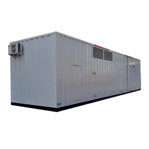 Strong Power Output Silent Container Type 1200kw Diesel Engine Generator Set With High Voltage Alternator