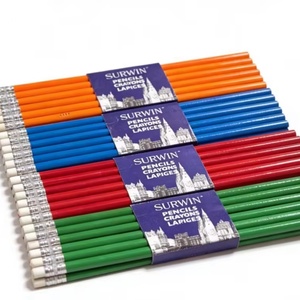 Juego de Lápices de Madera Personalizados al por Mayor, Dureza HB, 4 Colores, Mina Negra, Suministros de Papelería OEM, Directo de Fábrica en China - Product Image 1