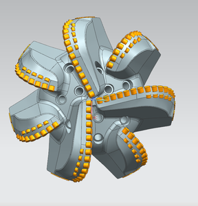 Api <span class=keywords><strong>17</strong></span> <span class=keywords><strong>1</strong></span>/<span class=keywords><strong>2</strong></span> \ "גוף פלדה קצת מקדחה עם 7 להבים עבור מוצר קידוח אבן חול בז 'אנר חלקי מכונות כרייה ז' אנר - Product Image 2