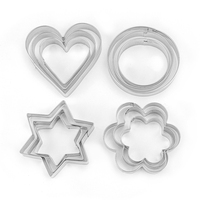 12 pièces en acier inoxydable emporte-pièces ensemble coeur fleur étoile forme ronde emporte-pièce pâte Biscuit moule pâtisserie outils de cuisson