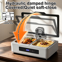 Luxuriöser Weißer Edelstahl Elektrischer Chafing Dish mit Digitaler Temperaturregelung Buffet-Wärmer für Hotel Restaurant Catering