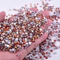 Oleeya Rhinestone Kaca Berkualitas Tinggi Warna Baru Fire Phoenix SS6-SS20 Flat Back Non Hotfix untuk Nail Art DIY Tumbler