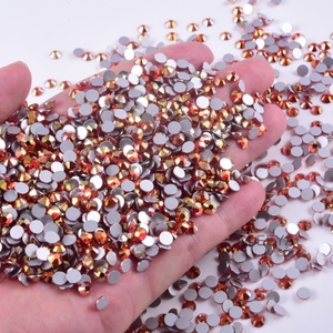 Strass en verre à dos plat Oleeya de haute qualité, nouvelle couleur Phénix de Feu, tailles SS6-SS20, non thermocollants, pour Nail Art et DIY Tumbler - Product Image 2