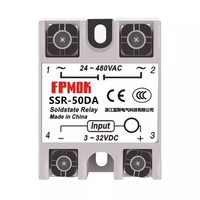 Relais à semi-conducteurs monophasé SSR-25DA SSR-40DA SSR-40AA SSR-40DD SSR 10/25/40/60/80/100A DD DA AA pour contrôle de température PID