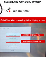 Caméra de recul Smartour 500W 360 degrés AHD 1080P, système de vue panoramique avant/côté/arrière, étanche, vision nocturne, plaque d'immatriculation 6