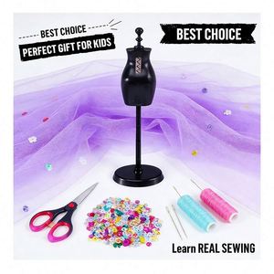 TOYSRUNNER Kids <b>Sewing</b> <b>Kit</b> Educational PVC Model Toy Storage Beginner Birthday Portable Valentine Halloween Trims DDW0116 <15cm - Product Image 4
