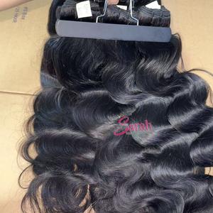 Rohes indisches Haar bündel 40 Zoll vietnam esische birmanische lockige Nagel haut ausgerichtetes jungfräuliches Haar kambodscha nischer Körper wellen verschluss Frontal verkäufer - Product Image 3