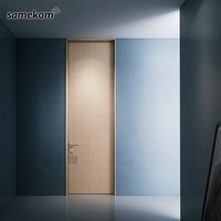 Porte intérieure en bois d'aluminium rustique Porte à double étanchéité Porte à seuil réglable