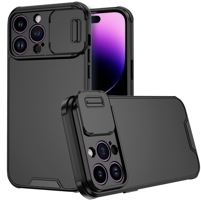 Dropshipping Mobile Phone Cases for iPhone 14 Pro Max Sliding Camera Protect Cover Design PC + TPU Phone Case for iPhone