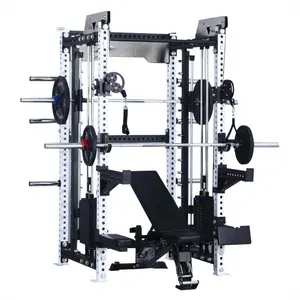 Équipement de musculation de gymnastique entraîneur multifonctionnel smith machine câble croisé squat rack de puissance