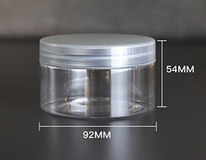 ขวดพลาสติกใสสำหรับเครื่องสำอาง ฝาเกลียว ทรงกระบอก วัสดุ PET ขนาด 4oz 5oz 8oz 10oz 12oz 16oz ปากกว้าง - Product Image 2