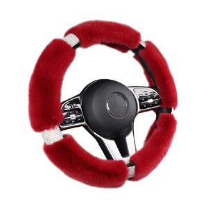 Funda para <span class=keywords><strong>Volante</strong></span> de Coche para Invierno, Cálida, Universal, de 15 Pulgadas, de Microfibra Afelpada, Color Rosa - Product Image 5