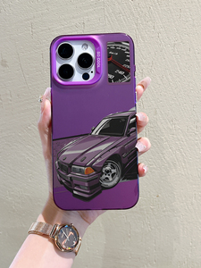 Coque <span class=keywords><strong>de</strong></span> téléphone pour voiture <span class=keywords><strong>de</strong></span> sport rétro violette, design <span class=keywords><strong>compteur</strong></span> <span class=keywords><strong>de</strong></span> <span class=keywords><strong>vitesse</strong></span>, TPU pour 17/16/15/14 Pro Max, anti-empreintes digitales, antichoc, mobile - Product Image 6