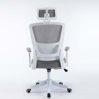 Nouveau design Chaise de bureau confortable en maille d'attente Chaise ergonomique grise pour lieu de travail de conférence