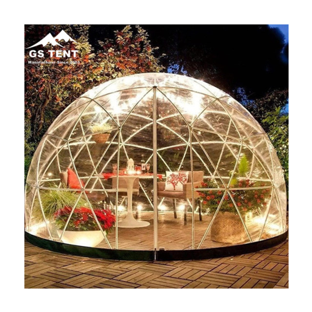 Customized Transparent PVC Geodesic Dome Tent