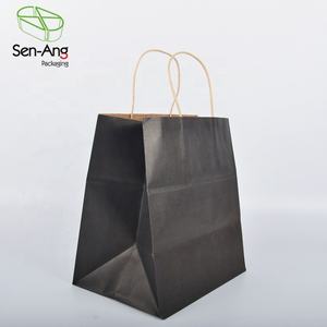 SenAng03 Venta de Bolsas de Papel Ecológicas Grandes con Asas, Logotipo Personalizado, Diseño de Corazón, Kraft - Product Image 4