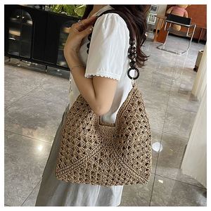 Sacs de plage pour voyages en plein air, sacs fourre-tout en corde de coton faits à la main, sac à main pour femme - Product Image 2
