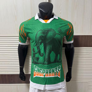 25-26 Yaz Sezonu Rahat Polyester Spor Formaları OEM Hizmeti Afrika Oyuncuları Edisyonu Fildişi Sahili Fas Senegal İçin Üstün Kalite - Product Image 4