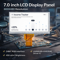 Écran LCD TFT de remplacement AT070TN94 de 7,0 pouces 800x480 avec interface RGB 24 bits pour équipement médical et industriel