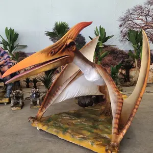 侏罗纪主题公园设备装饰恐龙动画恐龙羽蛇雕塑