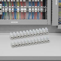 BELEKS T06-M12(A) Borniers Multipolaires Fixes 12 Voies en PA66 avec Base Surélevée Facilement Coupable pour Connexions Électriques Fiables