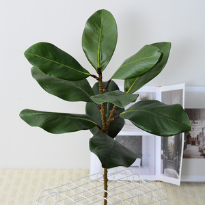 H-892 Decoración para el Hogar, Plantas Artificiales para Acción de Gracias con Hojas de <span class=keywords><strong>Magnolia</strong></span>, Hojas de Césped Verde Artificial, Hojas Artificiales - Product Image 6