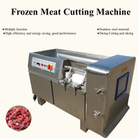 Machine à couper la viande congelée en cubes, trancheuse de viande réglable de 4 à 30 mm pour poisson, poulet, bœuf, porc, usine de transformation alimentaire