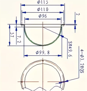 YUNTUO 4 Polegada Transparente Claro CCTV Dome <span class=keywords><strong>Camera</strong></span> Cover CCTV Segurança Monitoramento Acessório <span class=keywords><strong>Lens</strong></span> Cover Substituição 115mm - Product Image 2