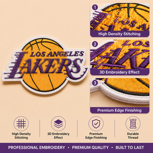 Écusson brodé avec logo du club de basketball, peut être repassé sur les vêtements, étiquette brodée - Product Image 2
