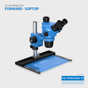 Microscopio Digital FORWARD FW-71Pro Max-TS con 3 Lentes con Zoom de 45X, Anillo de Luz LED de 138 LED <span class=keywords><strong>para</strong></span> Inspección de Placas de Circuito de Teléfono - Product Image 2