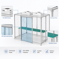 Bilik Bersih Modular dengan Filter HEPA FFU, Dinding Lunak, dan Sistem Pemurnian Udara untuk Laboratorium dan Bengkel Elektronik