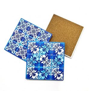 Personalized Heat Resistant Absorbent Flower Bohemian Mandala Kitchen Mat Ceramic <b>Coaster</b> <b>for</b> <b>Drinks</b> Mats - Product Image 4