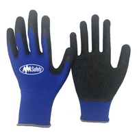 NMsafety Gant enduit de latex froissé pour femmes Gants de jardin personnalisés et équipement de protection Gants de construction Sécurité