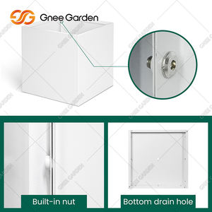 Pot de fleur rectangulaire en acier pour l'extérieur Pots de plantes en acier résistant aux intempéries - Product Image 4