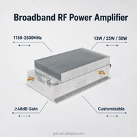 Module amplificateur de puissance RF large bande 1150-2500 MHz, gain 48 dB, 13 W, 25 W, 50 W, télécommande, résistant à l'eau, personnalisable pour le signal