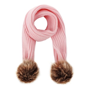 Enfants hiver laine chapeaux écharpe pour bébé garçons filles boule de fourrure Pom chapeau col rond écharpe hiver chaud tricot Crochet <span class=keywords><strong>bonnet</strong></span> écharpe ensemble - Product Image 6