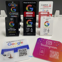 Plaque Google en acrylique NFC de haute qualité avec code QR dynamique
