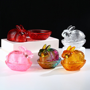クリスタルラビットフルーツボウル-エレガントな装飾的なセンターピース - Product Image 2