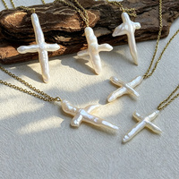 Collier pendentif en perles baroques d'eau douce naturelles réglables pour femme, nouvelle collection Muses Jewels, en acier inoxydable, hypoallergénique