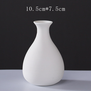 Miniature Size White Creative Decorative <b>Small</b> Ceramic Vase With Hydroponic Function for <b>Desk</b> Home Decor Display - Product Image 6