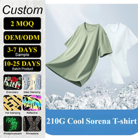 T-shirt unisexe 210G Cool Touch, 70% coton 30% polyester, respirant, extensible, col rond, uni, personnalisable avec logo, tailles S-5XL