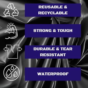 Roly Poly Plastic Sheeting 4 Mil Black 10 Ft X 100 Ft Roll For <b>Tarp</b> Garden Painters Drop Cloth Mulch Weed Barrier Underlayment - Product Image 2